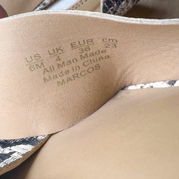 Franco Sarto Marcos Snake Criss Cross Strap Slide Sandal Slip On Shoes 6 - Picture 3 of 6